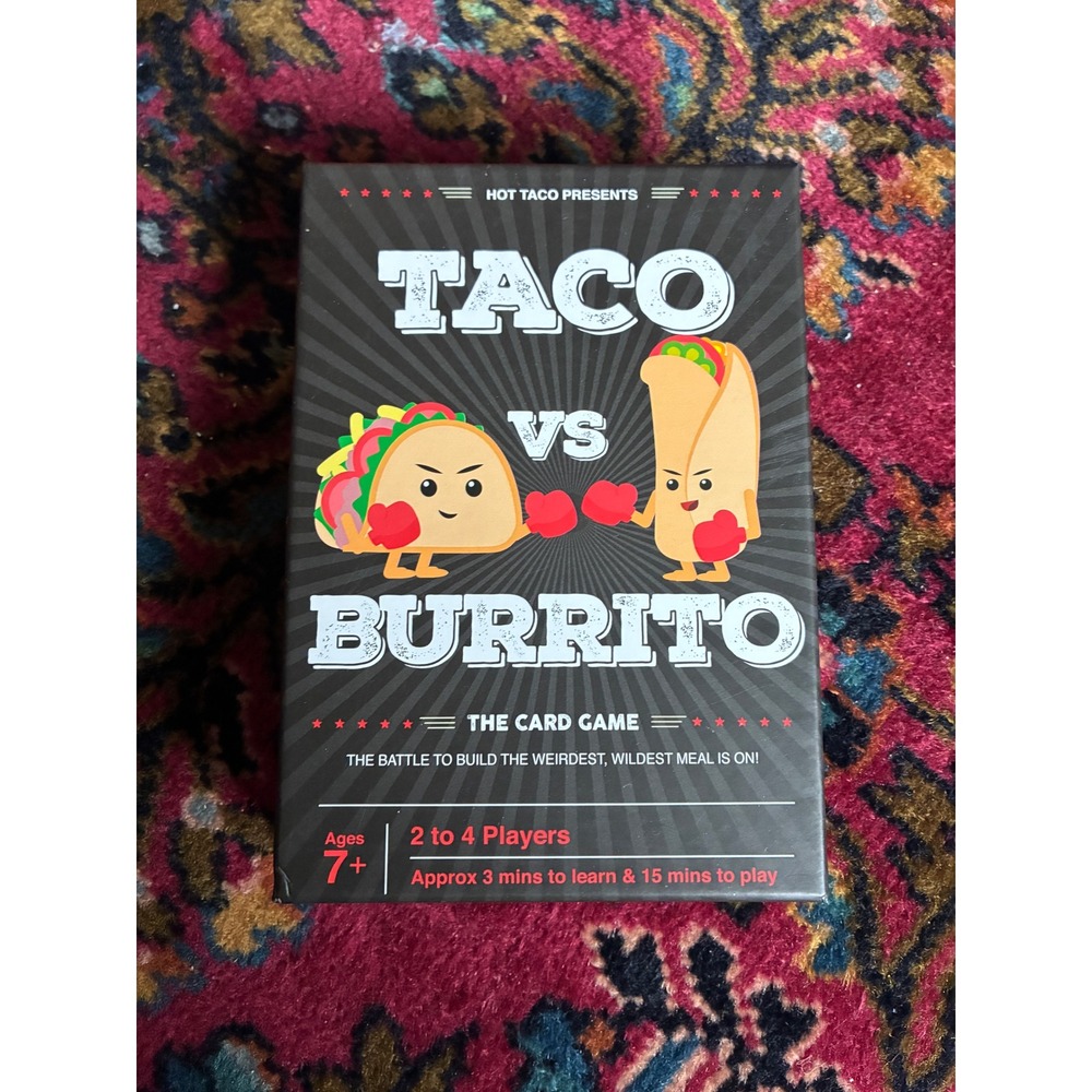 Taco vs Burrito Strategic Family Game Night Hot Taco Card Game COMPLETE Easy fun